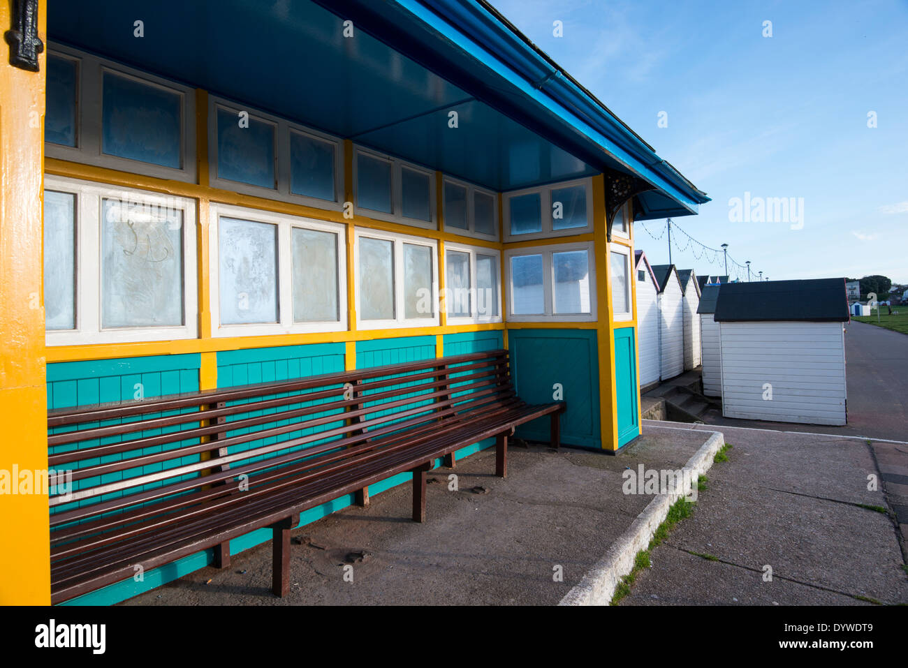 A beach shelter in Paignton, Devon England UK Stock Photo Alamy