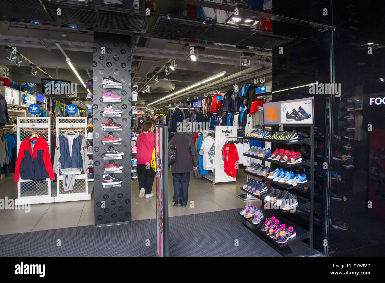 JD Sports store a  leading trainer  sports fashion retailer Fishergate Preston Lancashire Stock Photo