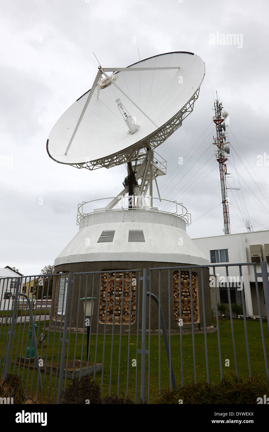 entel satellite communications system link Punta Arenas Chile Stock Photo
