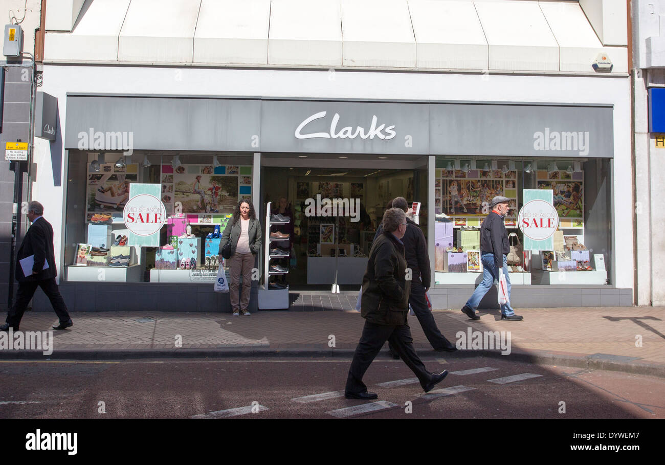Clarks shoe shop Fishergate Preston Stock Photo - Alamy