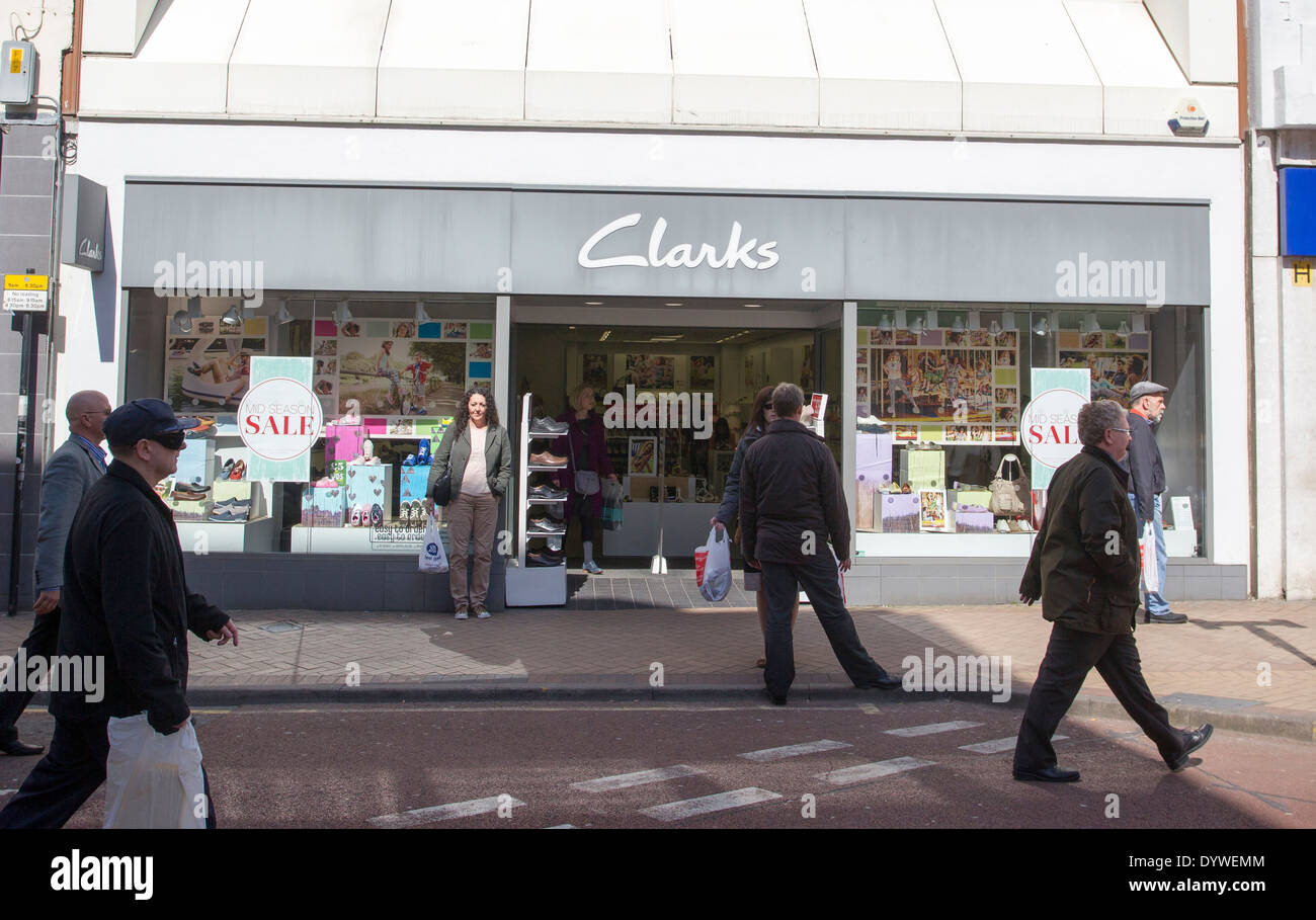 Clarks shoe shop Fishergate Preston Stock Photo - Alamy