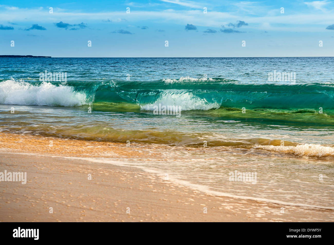 The famous and pristine Big Beach in Maui. Stock Photo