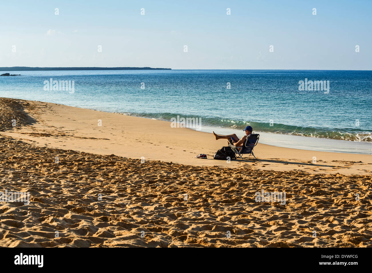 The famous and pristine Big Beach in Maui. Stock Photo