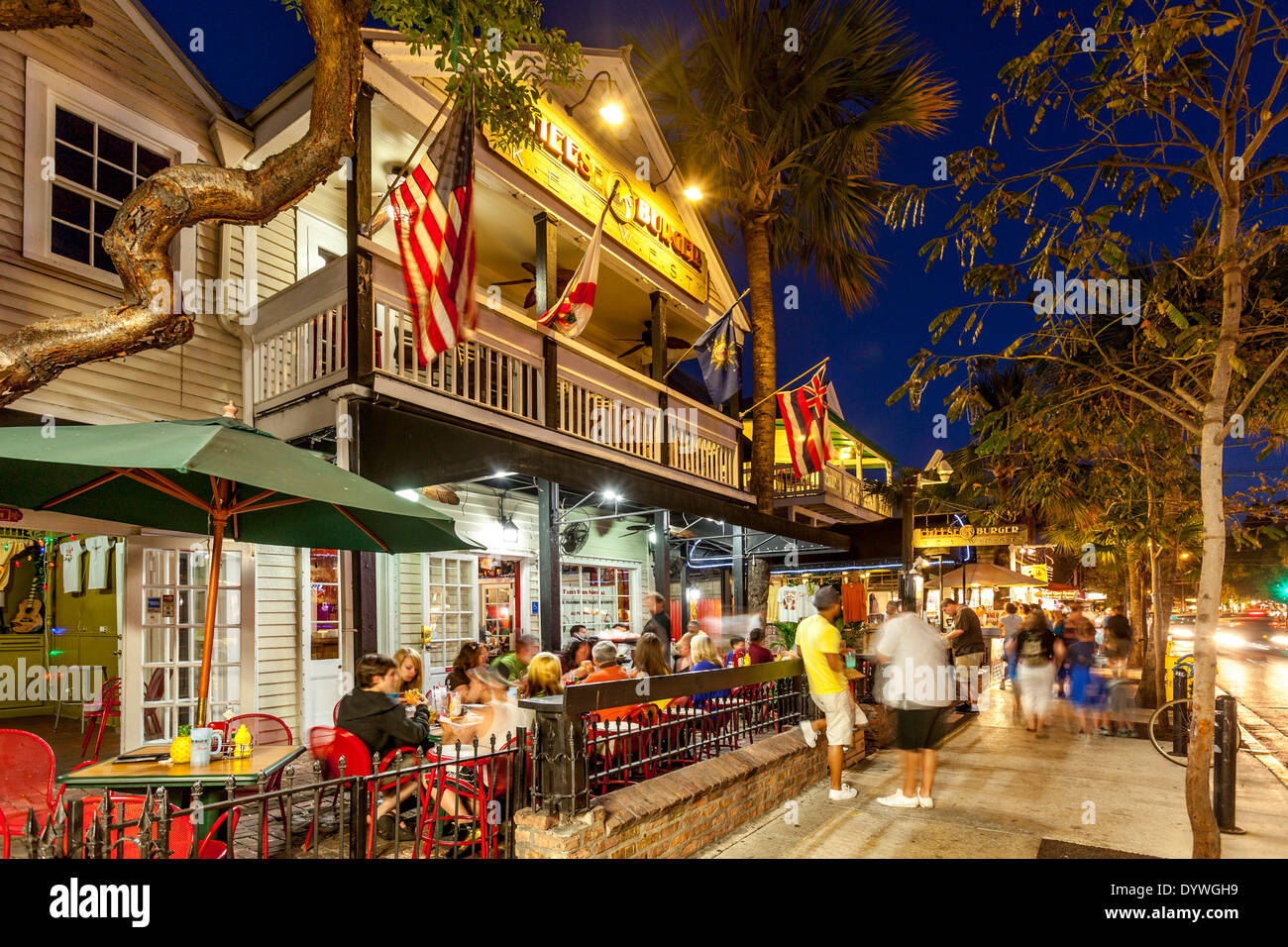 Cafe/Restaurant, Duval Street, Key West, Florida, USA Stock Photo