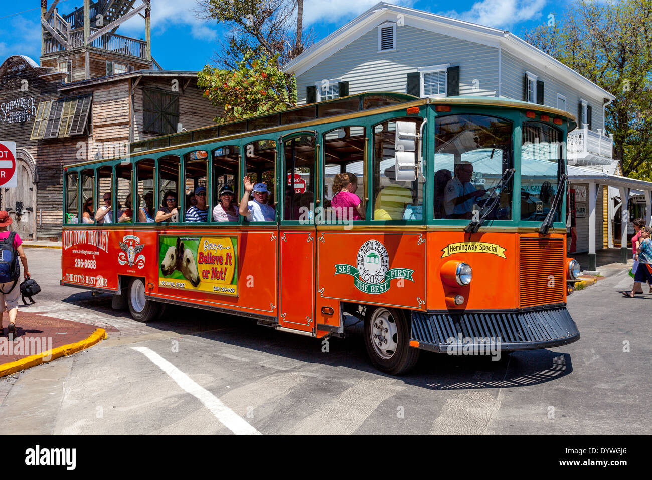 Old Town Trolley, Key West, Florida, USA Stock Photo - Alamy