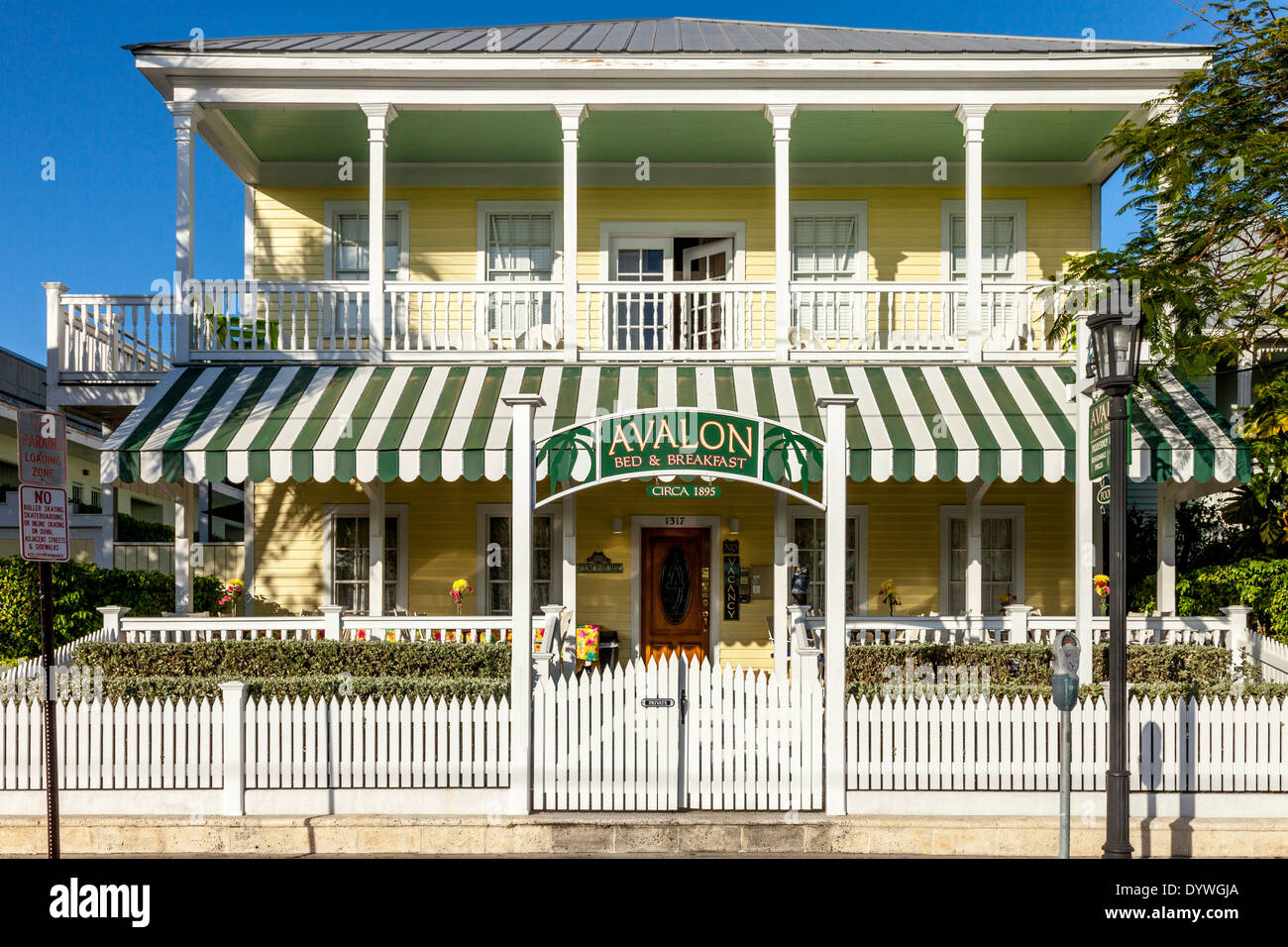 Avalon Bed & Breakfast, Duval Street, Key West, Florida, USA Stock Photo -  Alamy