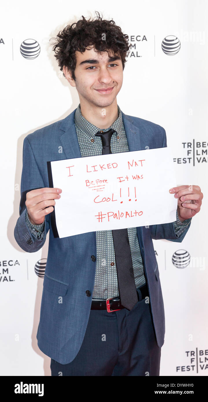 New York, NY, USA - April 24, 2014: Actor Alex Wolff attends the 'Palo  Alto' Premiere during the 2014 Tribeca Film Festival at the SVA Theater in  New York City Stock Photo - Alamy, image size:719x1390