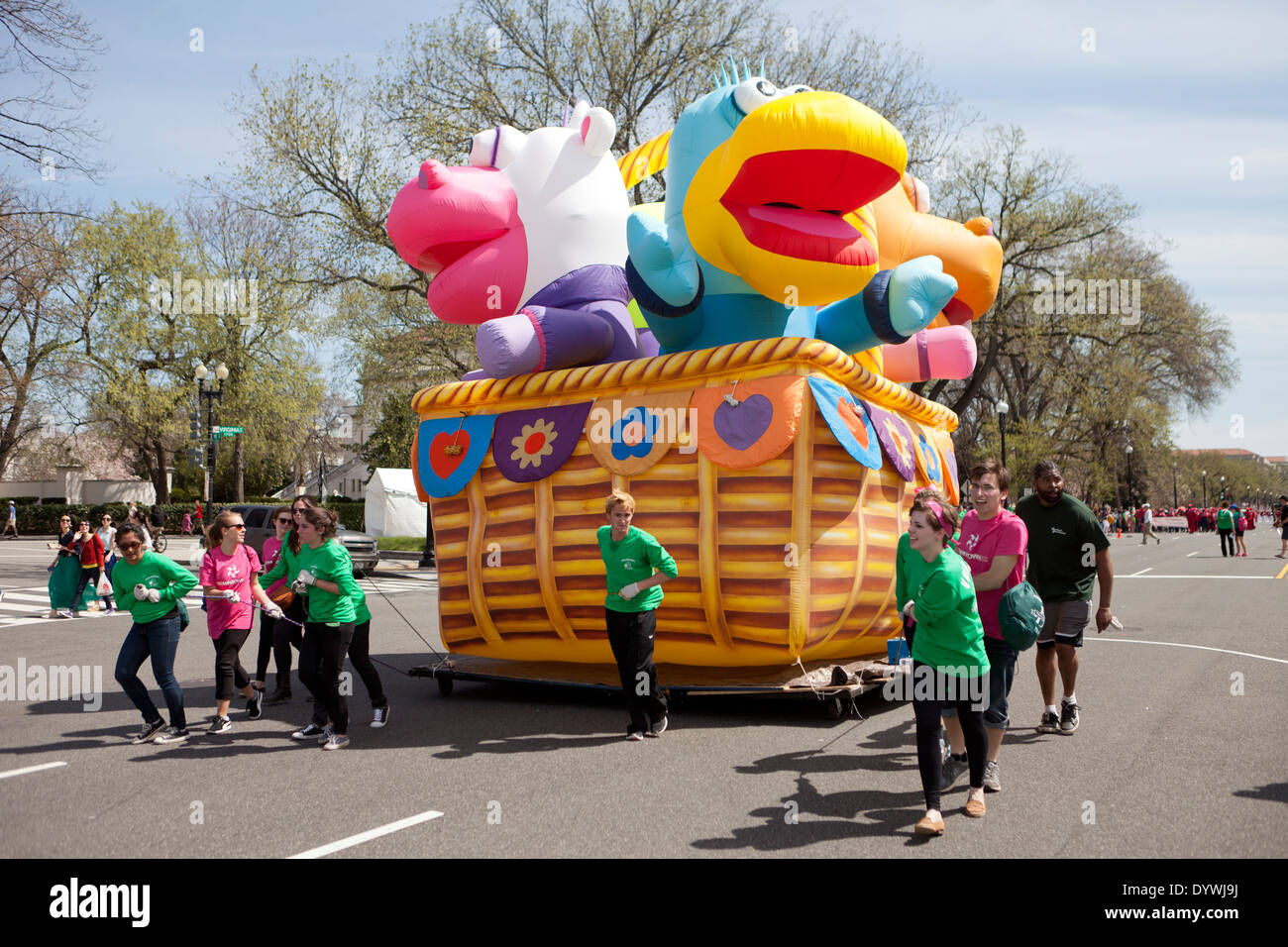 Balloon float in parade Stock Photo