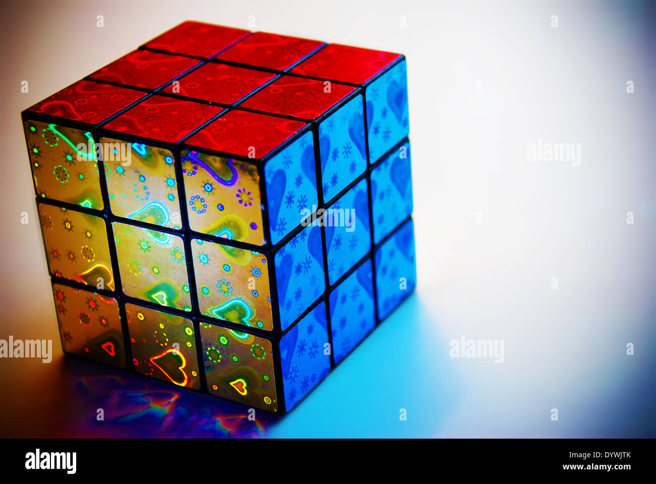 Solved Rubik's Cube Stock Photo - Alamy