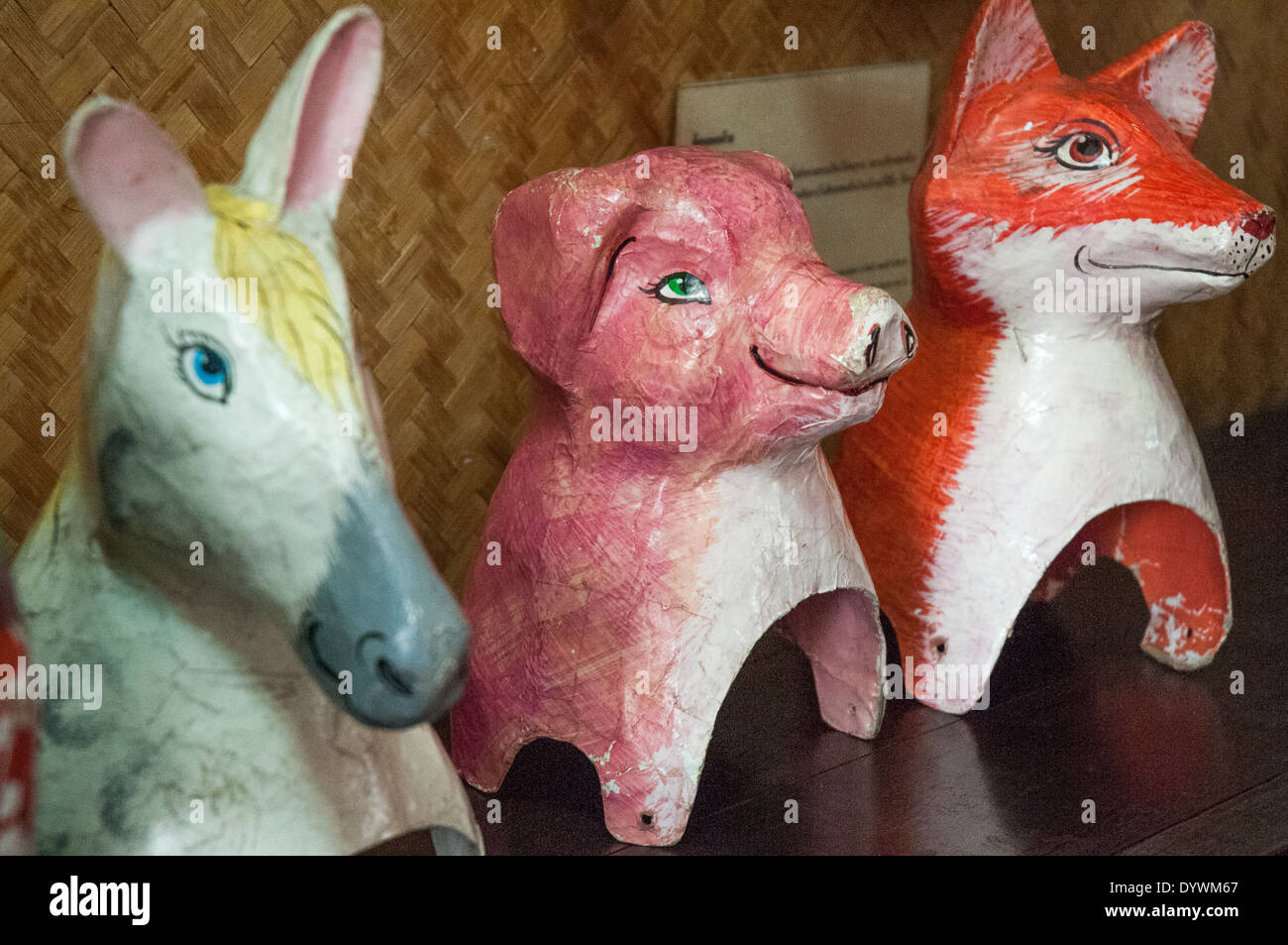 Folk toys on display at the Sergeant Major Thawee Folk Museum Phitsanulok, Thailand Stock Photo