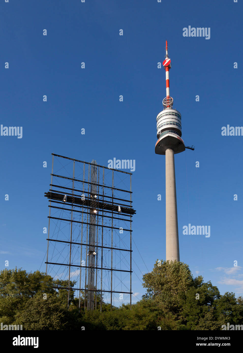 Danube Tower, Danube Park, Vienna, Austria Stock Photo