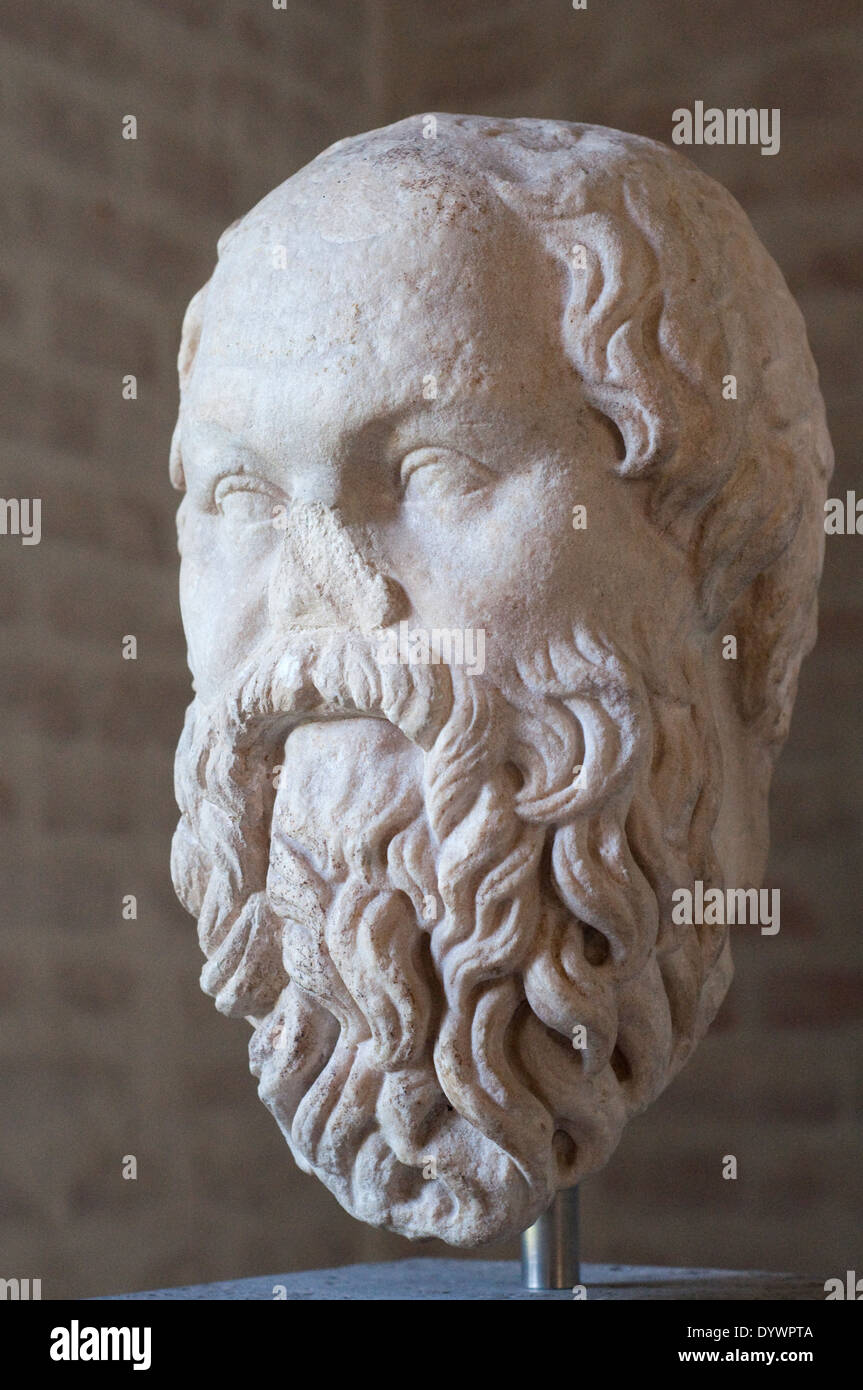 Socrates Rome Sculpture portrait socrates hi-res stock photography and images - Alamy
