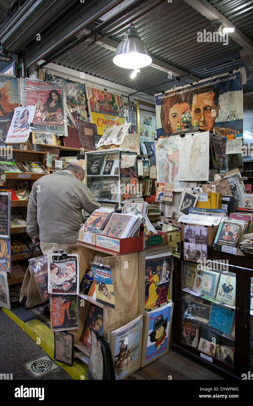 Antiquarian bookshop. San Telmo market. Buenos Aires. Argentina Stock Photo