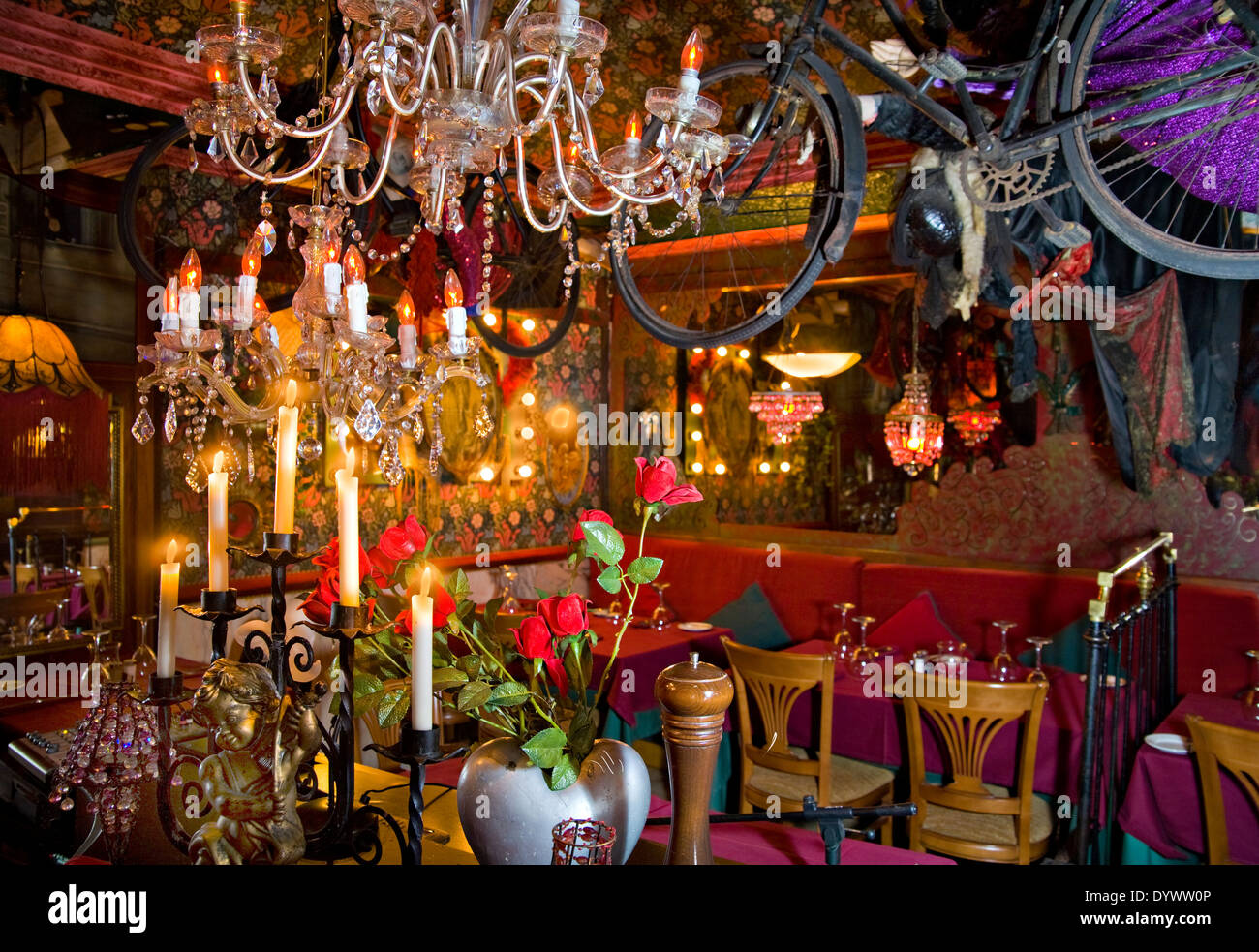 Spanish fantasy restaurant interior Stock Photo Alamy