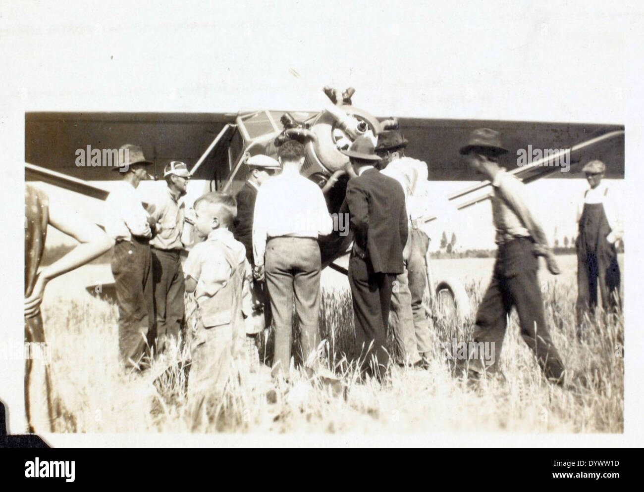 This photo from the Charles Rector album shows a barnstormer pilot ...