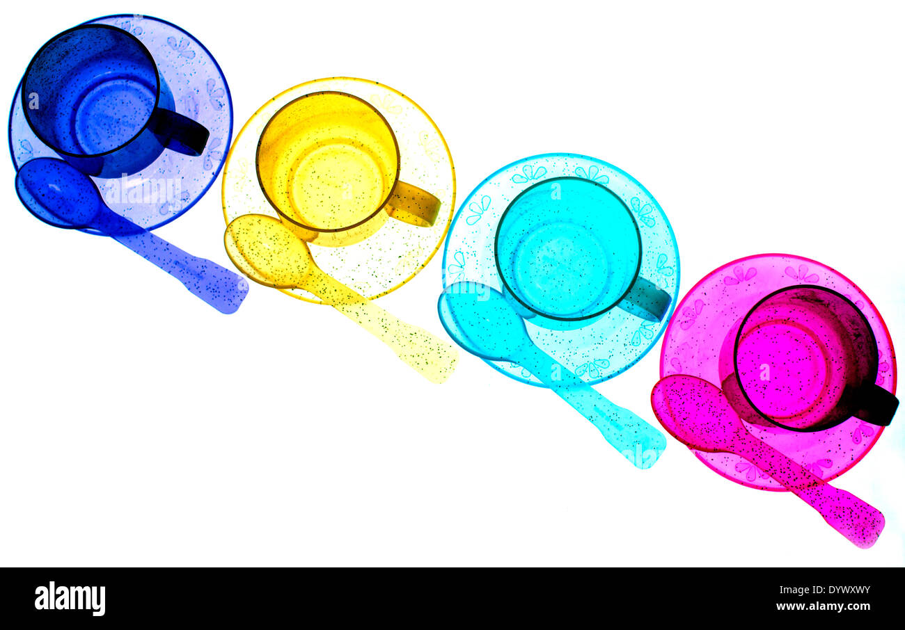 Toy teacups and saucers, London Stock Photo Alamy