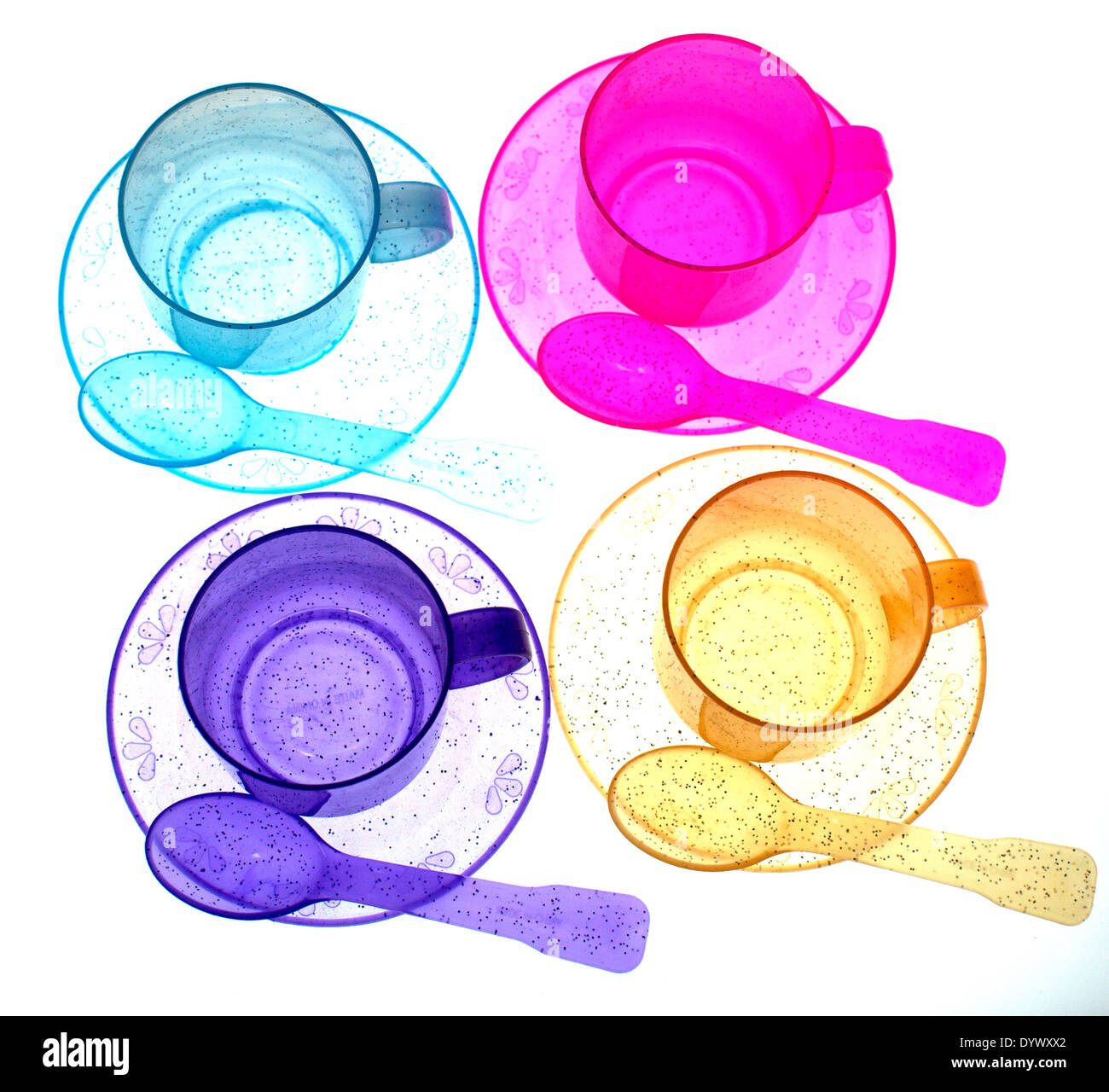 Toy teacups and saucers, London Stock Photo Alamy