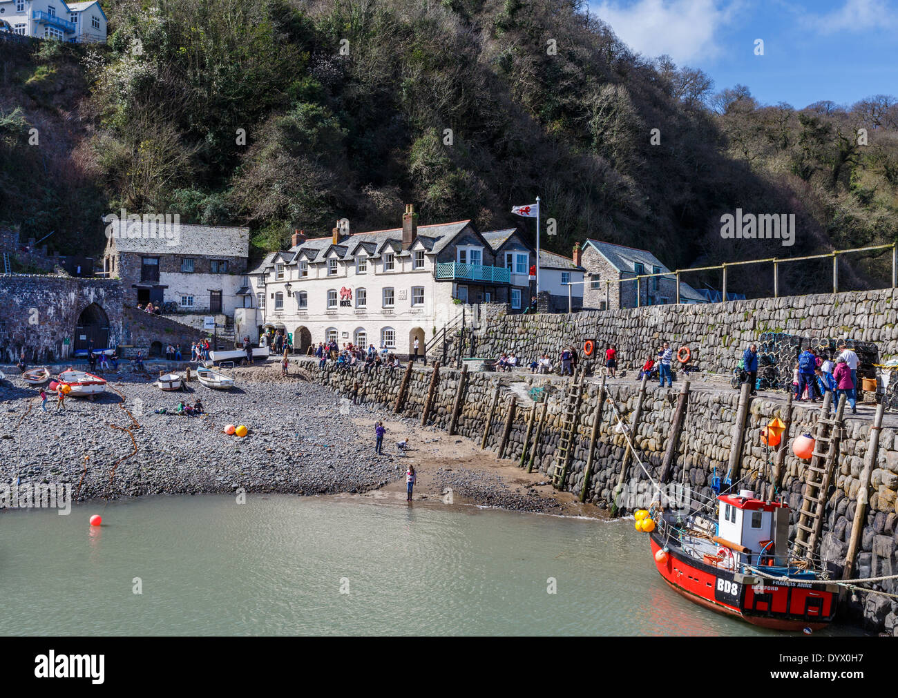 Clovelly fishing village, north Devon in spring Stock Photo Alamy