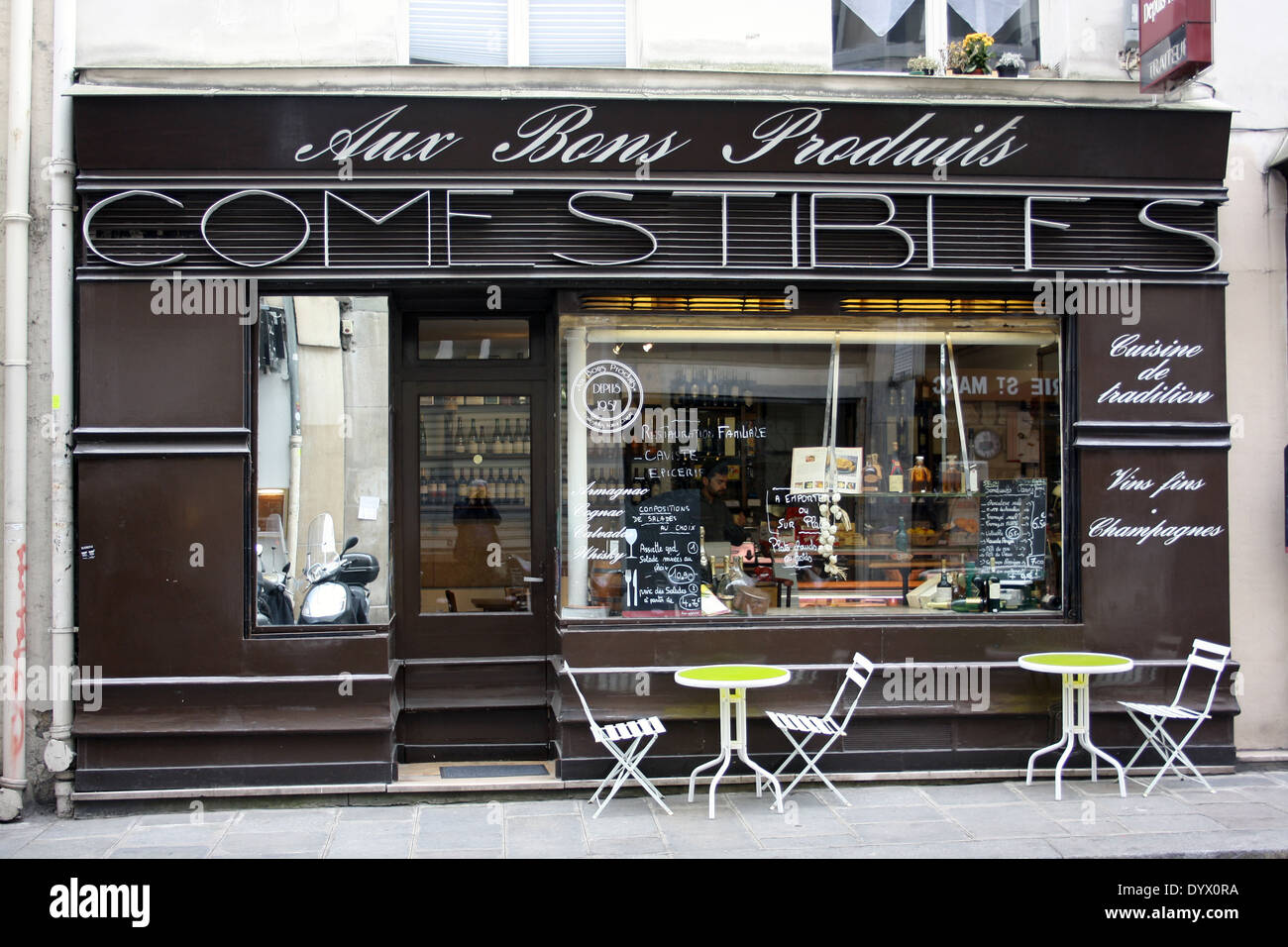 Aux Bons Produits, Comestibles, shop Paris France Stock Photo