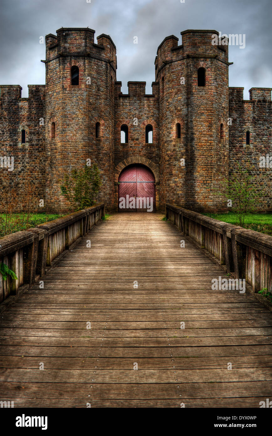 Castle in Cardiff (Wales), HDR-technique Stock Photo
