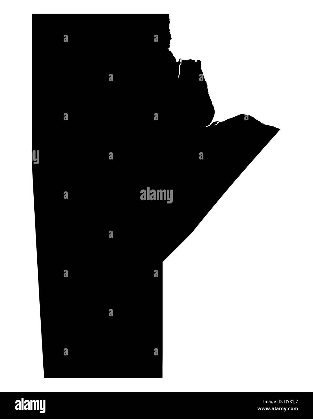 Manitoba province map Black and White Stock Photos & Images - Alamy