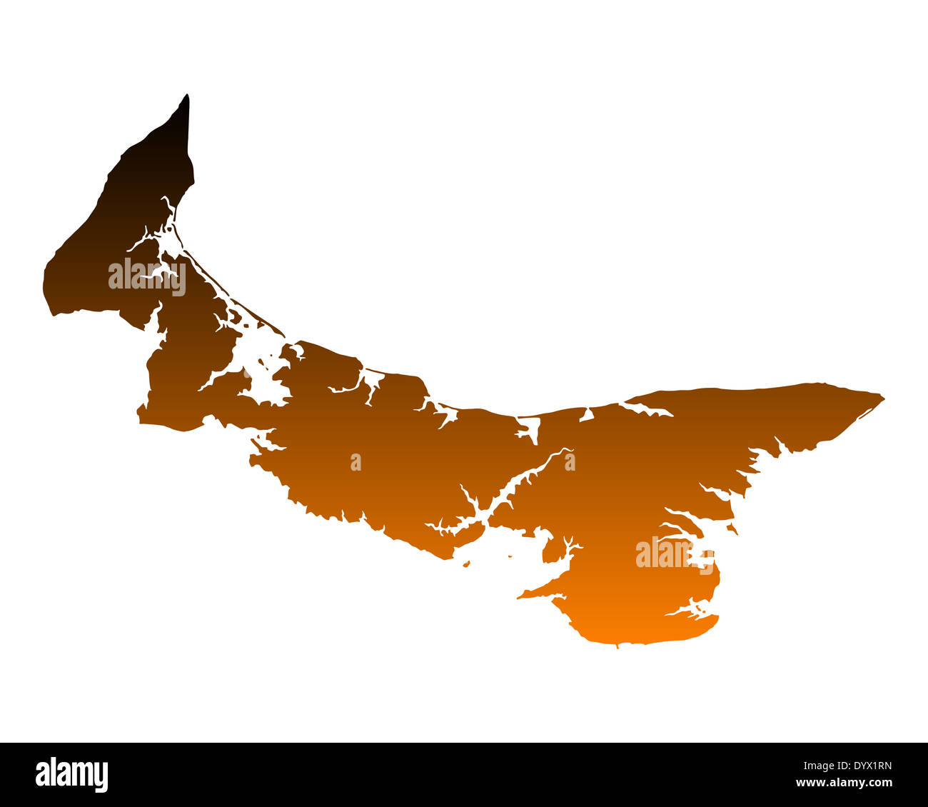 Map of Prince Edward Island Stock Photo Alamy