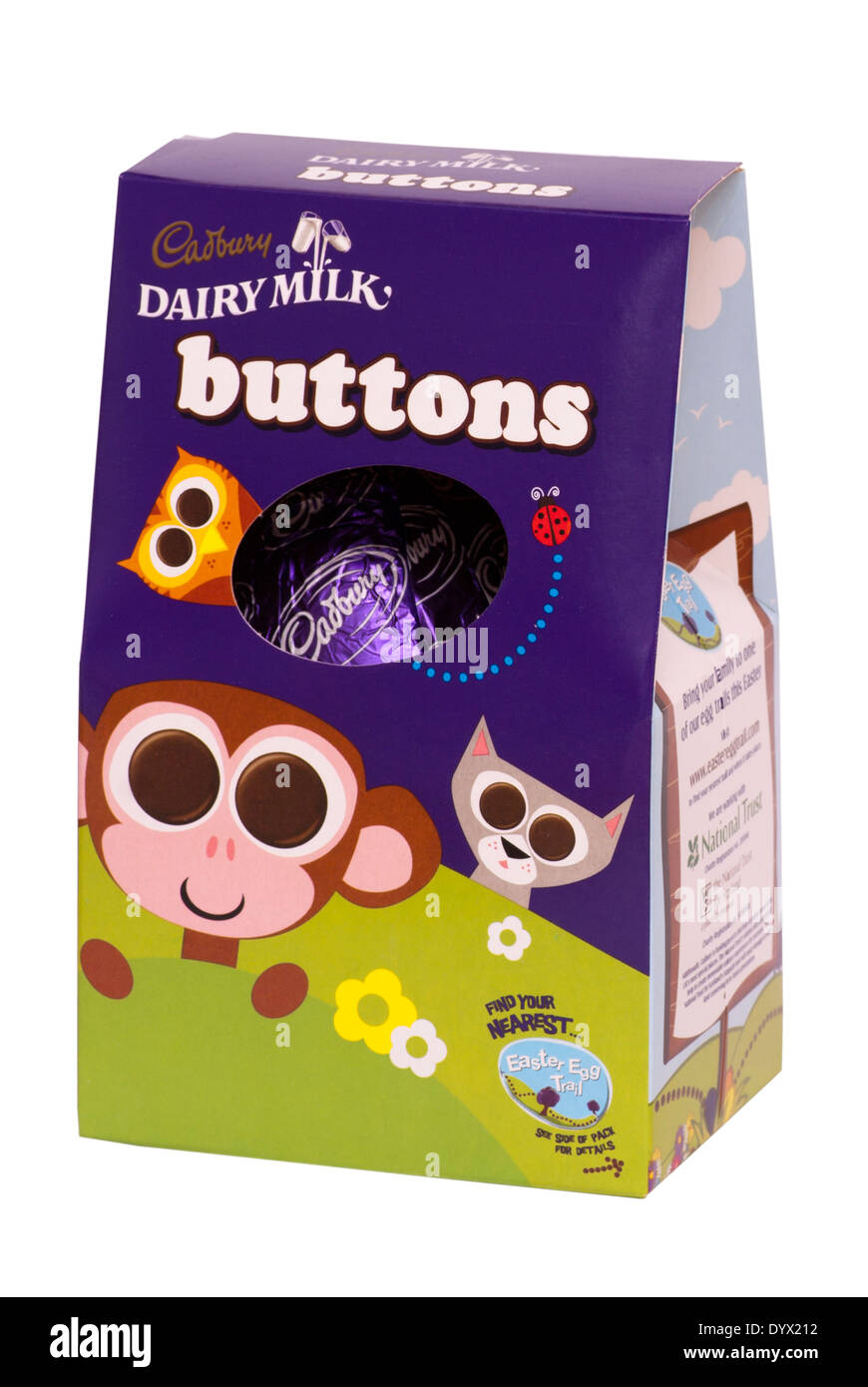 Cadbury Dairy Milk Chocolate Buttons Easter Egg Stock Photo 68799166