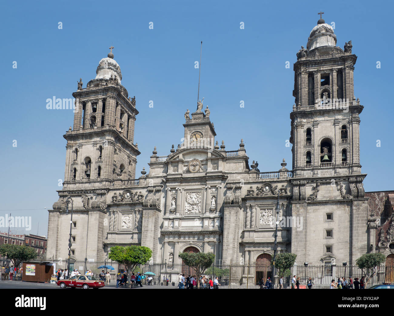 Metropolitan Cathedral Zocalo Mexico City Mexico Stock Photo