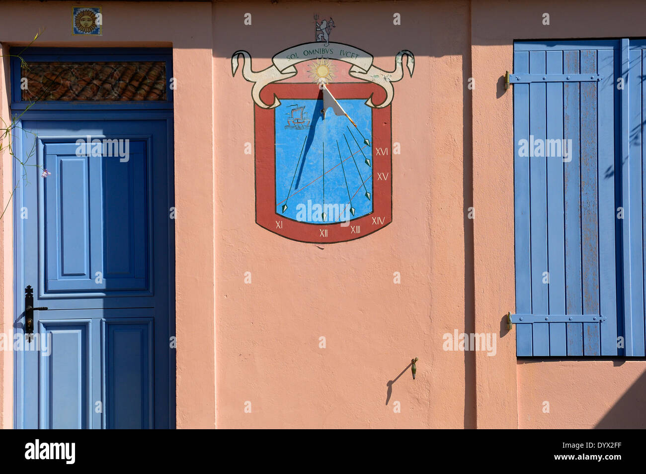 Sun dial at Ile D'Aix. Poitou-Charentes region of France. Stock Photo