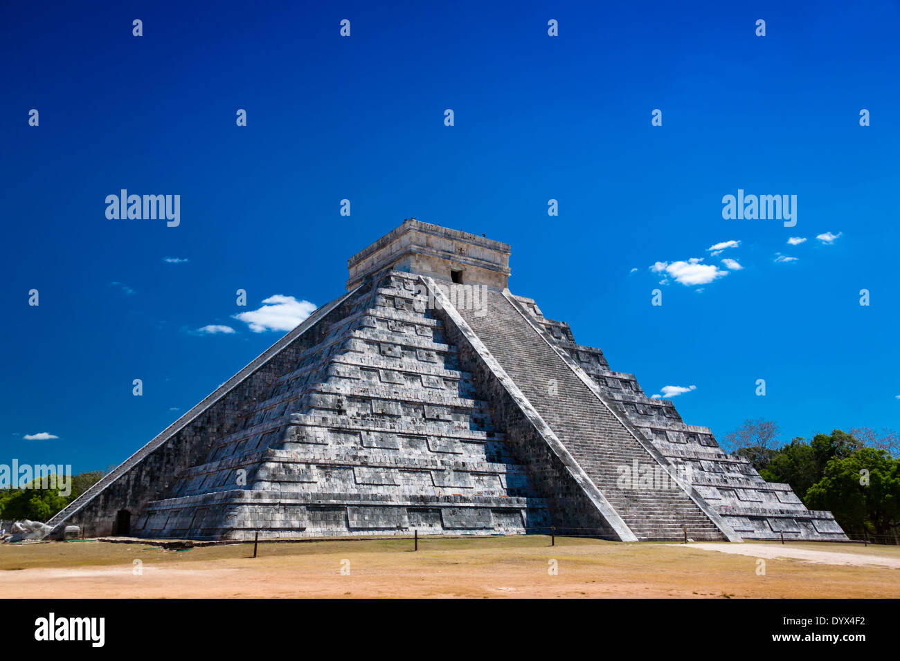 a Ziggurat in Chichen Itza, Yucatan, Mexico Stock Photo