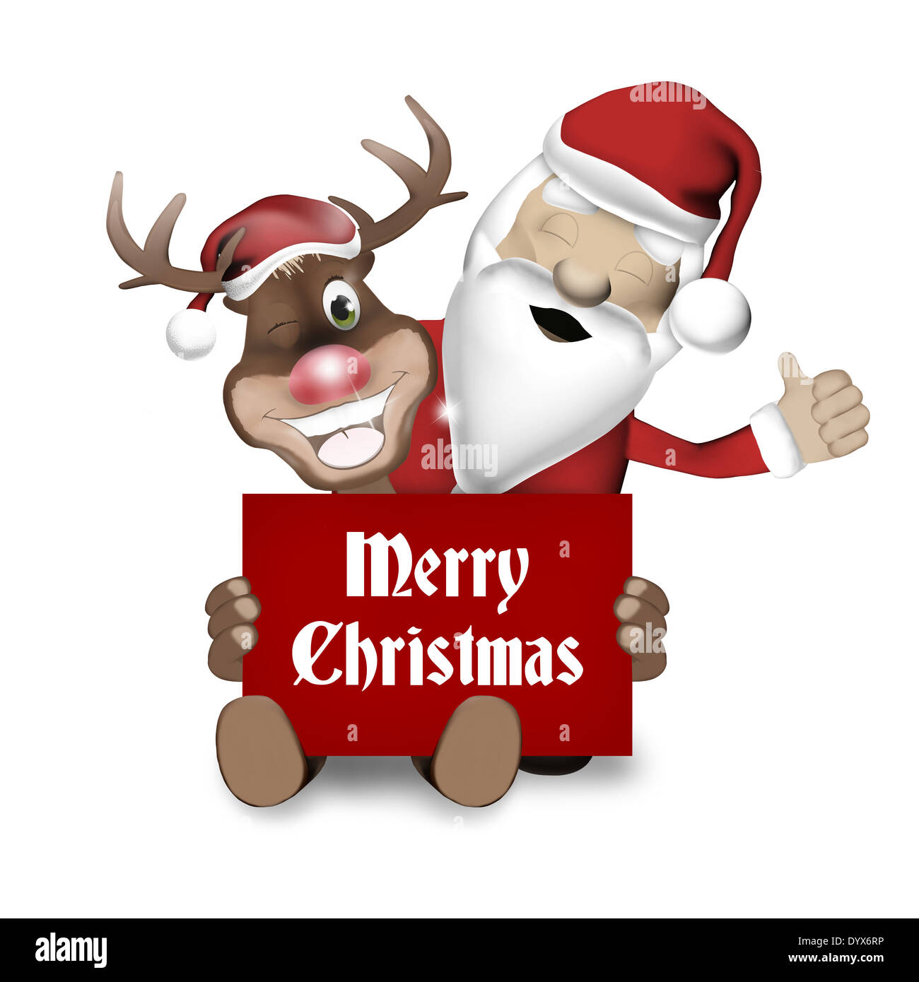 Santa Claus reindeer Stock Photo