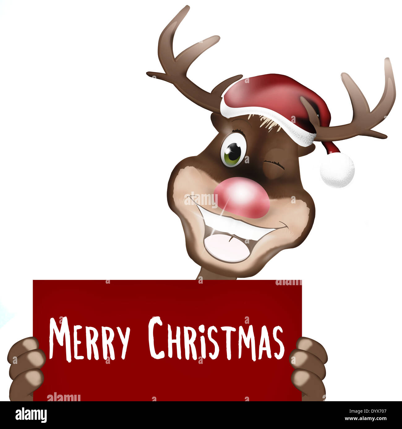 Rudolph Red Nose Happy Christmas Stock Photo 68803063 Alamy