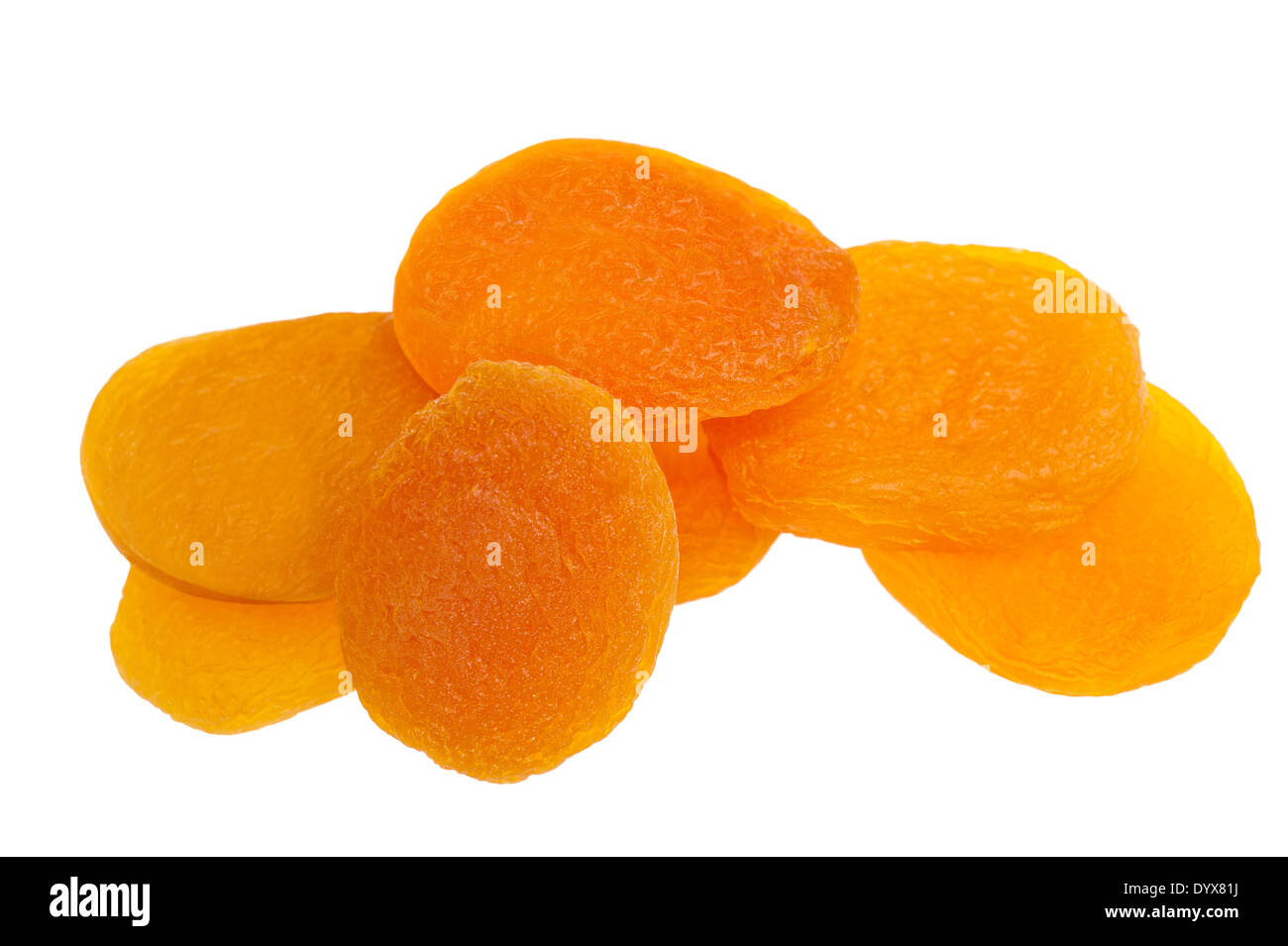 Dried apricots isolated on white Stock Photo Alamy