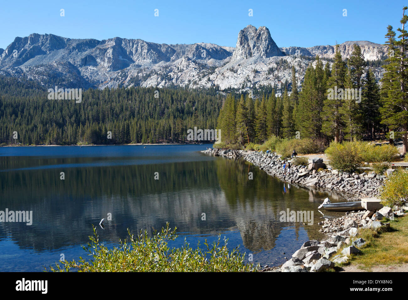 Lake Mary in the Mammoth Lakes Basin in the Eastern Sierra of Stock