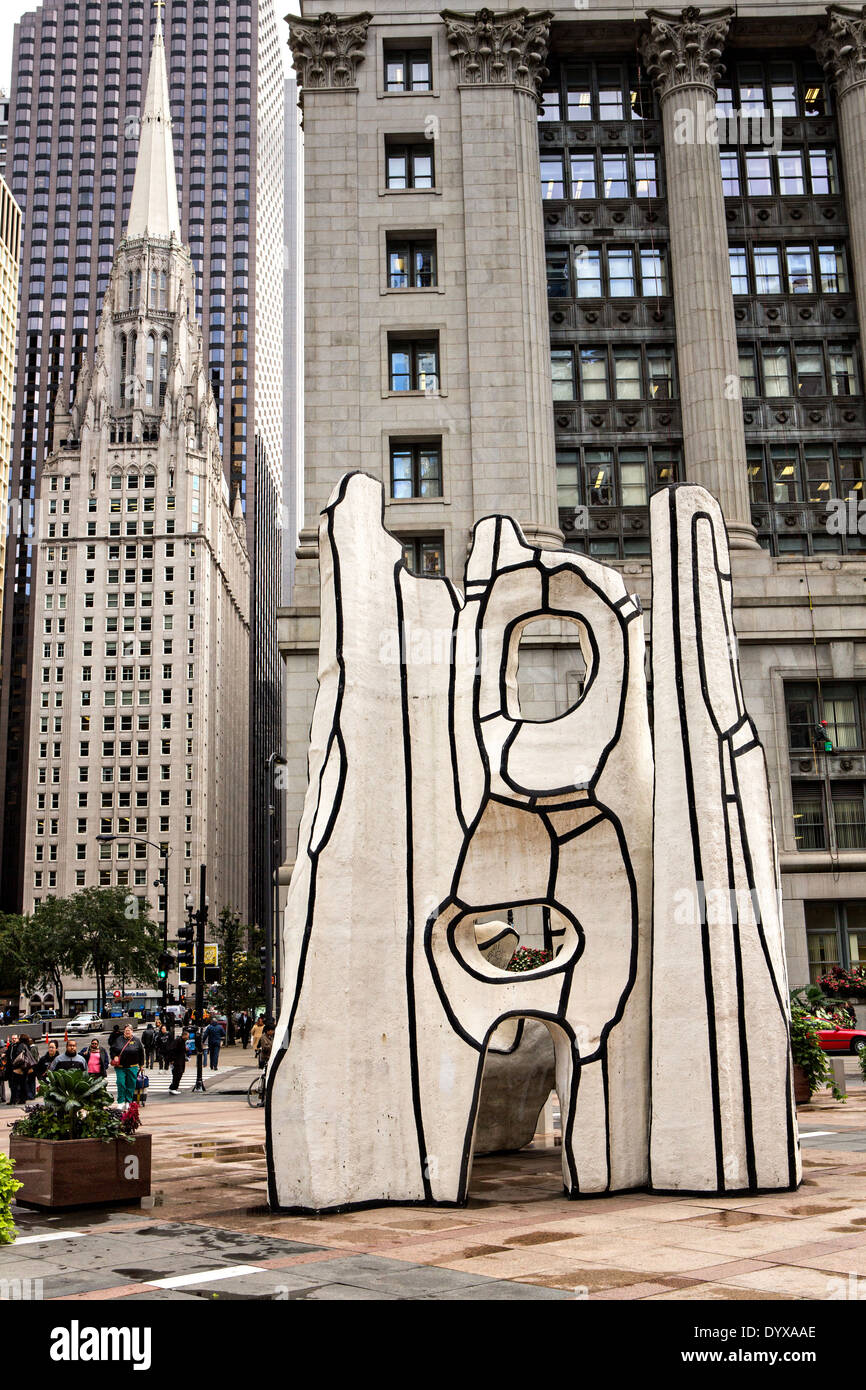 Monument with Standing Beast abstract art sculpture by Jean