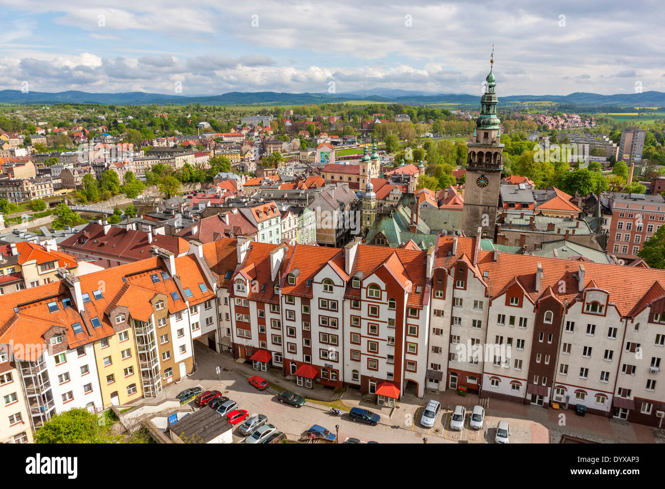 Premium Photo  Aerial view of a medieval castle fortress in the city of  klodzko poland