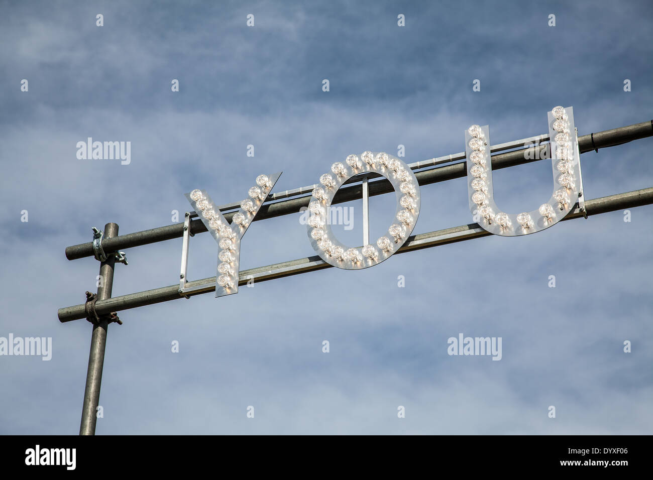 Abstract art installation featuring word hi-res stock photography and ...