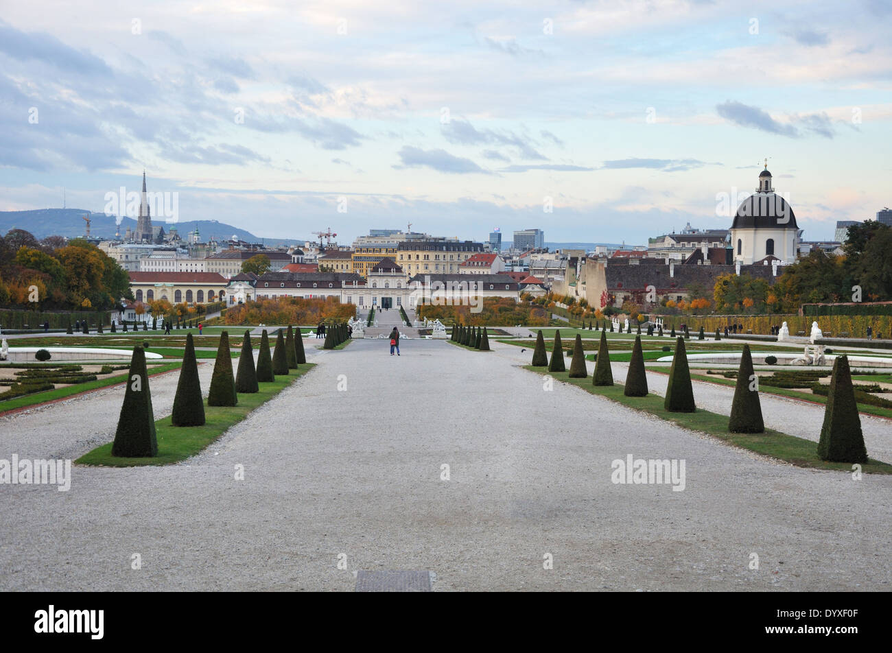 Famous Belvedere palace in the center of Vienna Stock Photo Alamy