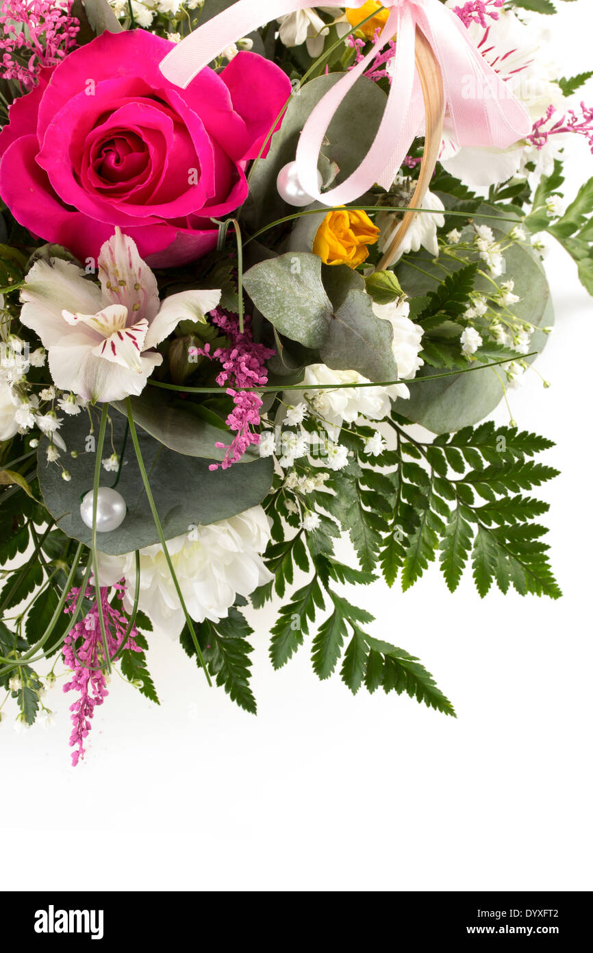 bouquet of flowers isolated on a white background Stock Photo - Alamy