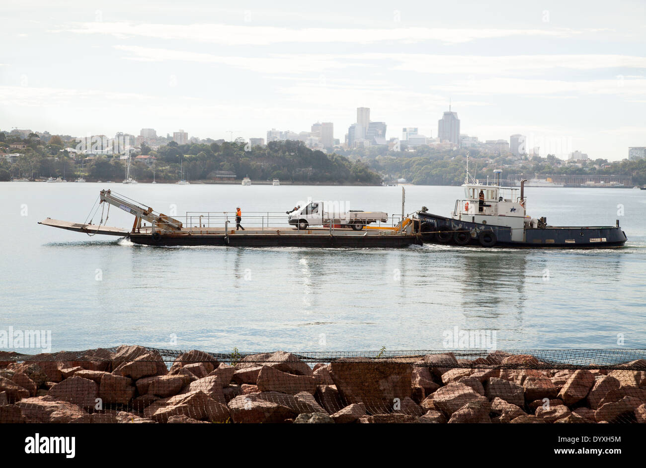River Cargo Boat Pushing Barge Stock Photos &amp; River Cargo ...