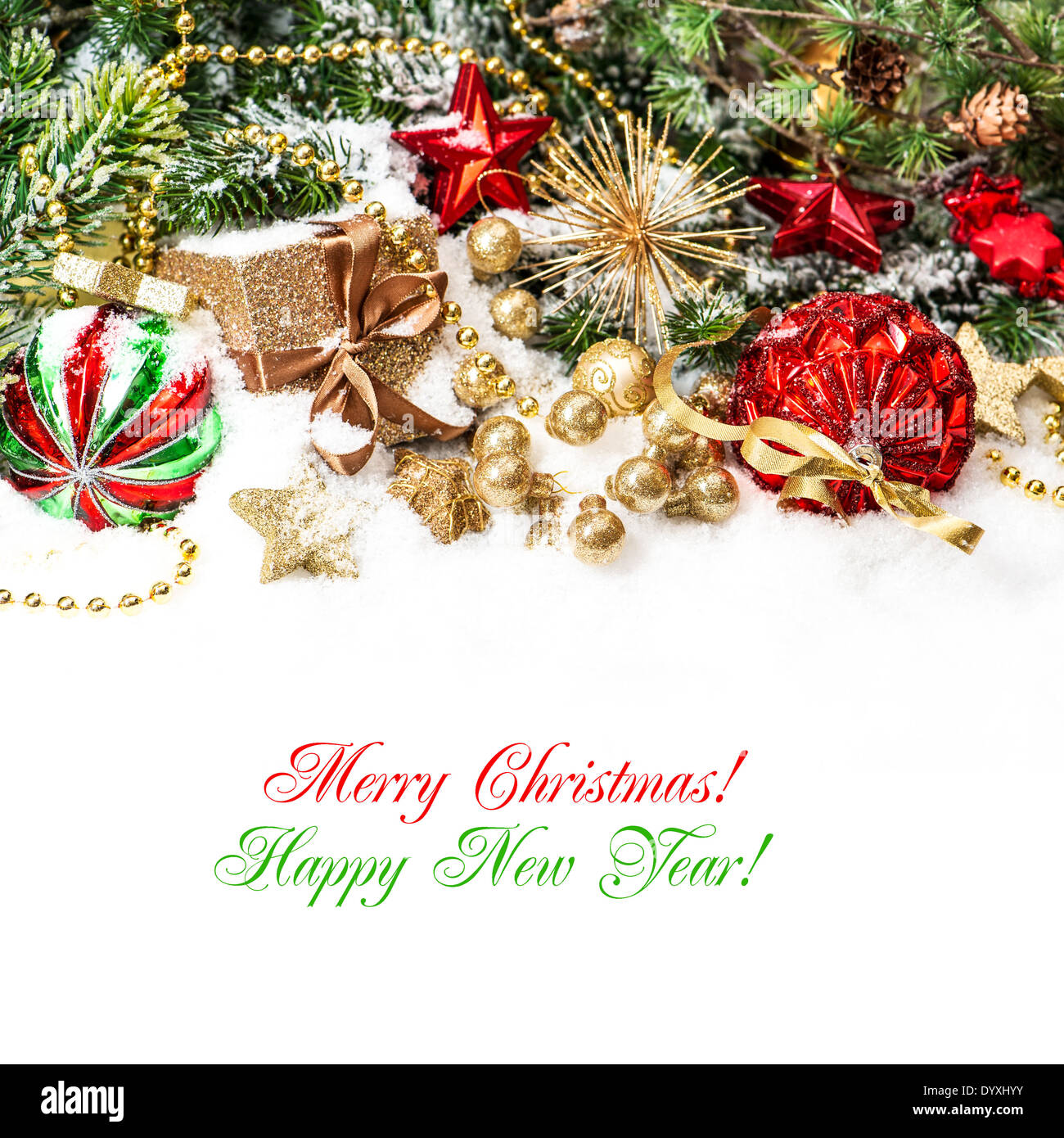 Red gold christmas tree decorations hi-res stock photography and images ...