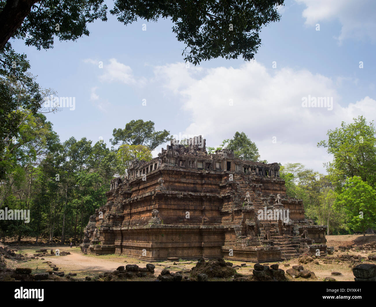 Phimenakas Sanctuary within Royal Palace, within Angkor Thom, Siem Reap, Cambodia Stock Photo