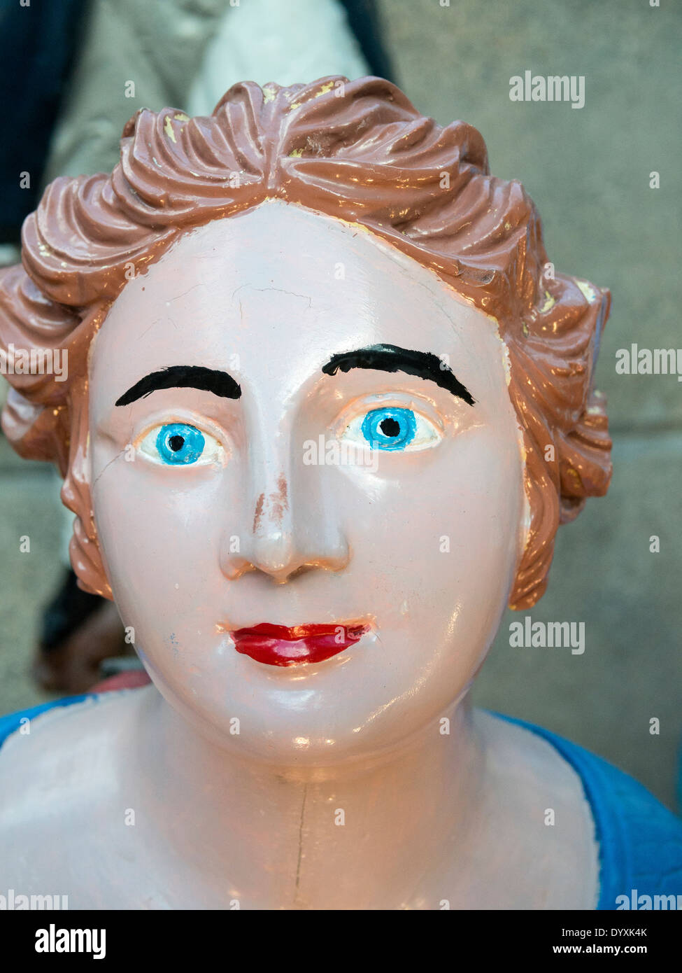 Sailing ship figureheads in the Cutty Sark Exhibition,Greenwich,london,UK Stock Photo