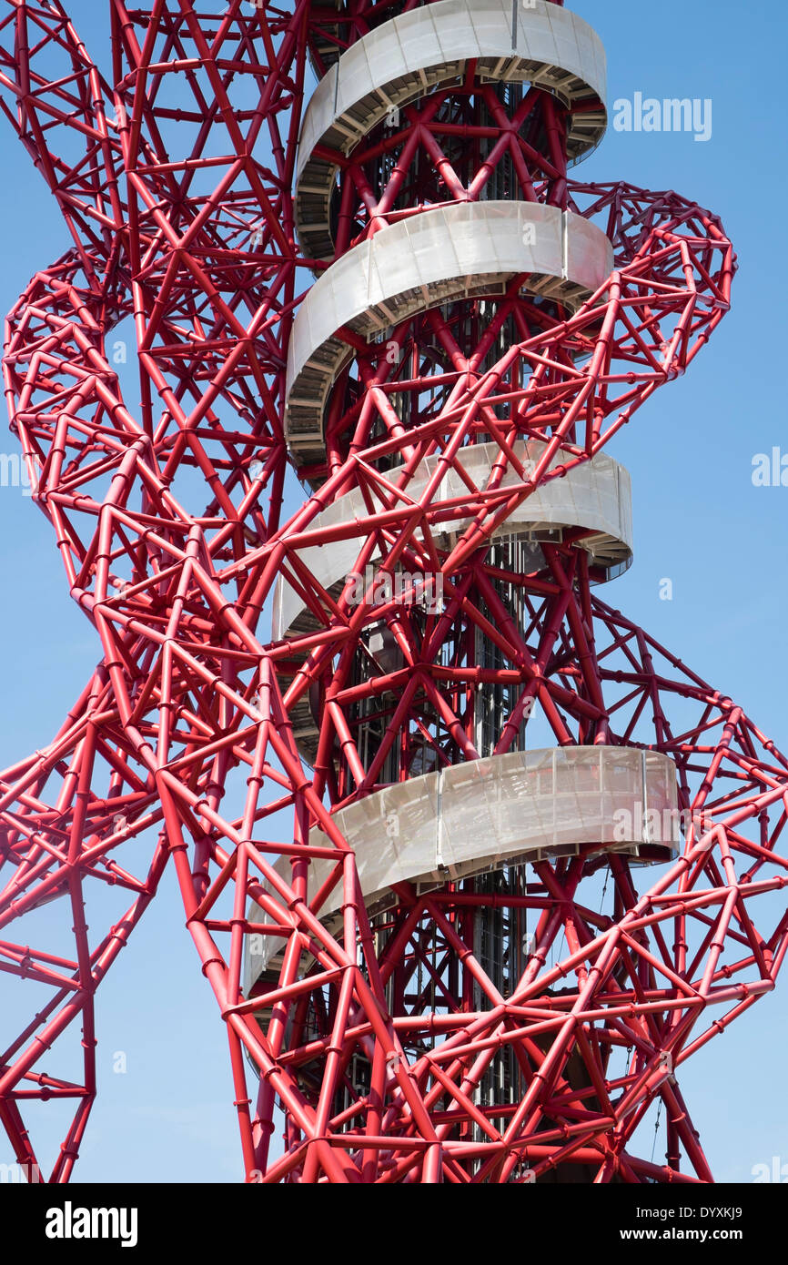 Orbit sculpture by Anish Kapoor's at Queen Elizabeth Olympic Park in Stratford London United Kingdom Stock Photo
