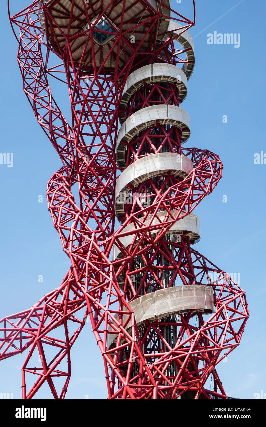 Orbit sculpture by Anish Kapoor's at Queen Elizabeth Olympic Park in Stratford London United Kingdom Stock Photo