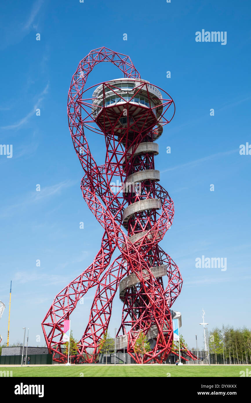 Orbit sculpture by Anish Kapoor at Queen Elizabeth Olympic Park in Stratford London United Kingdom Stock Photo