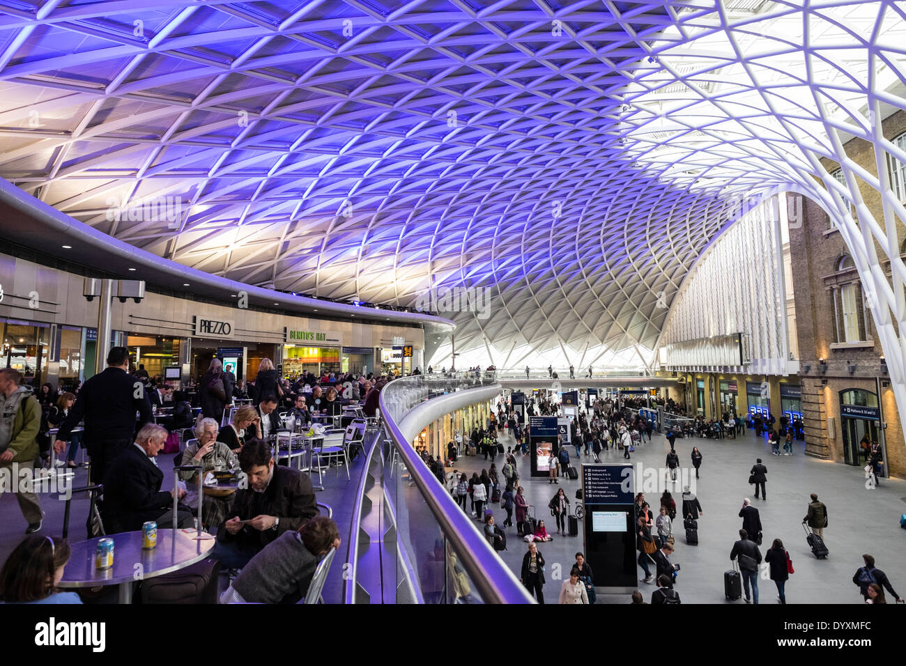 Modern new architecture of Western Concourse at King's Cross railway ...