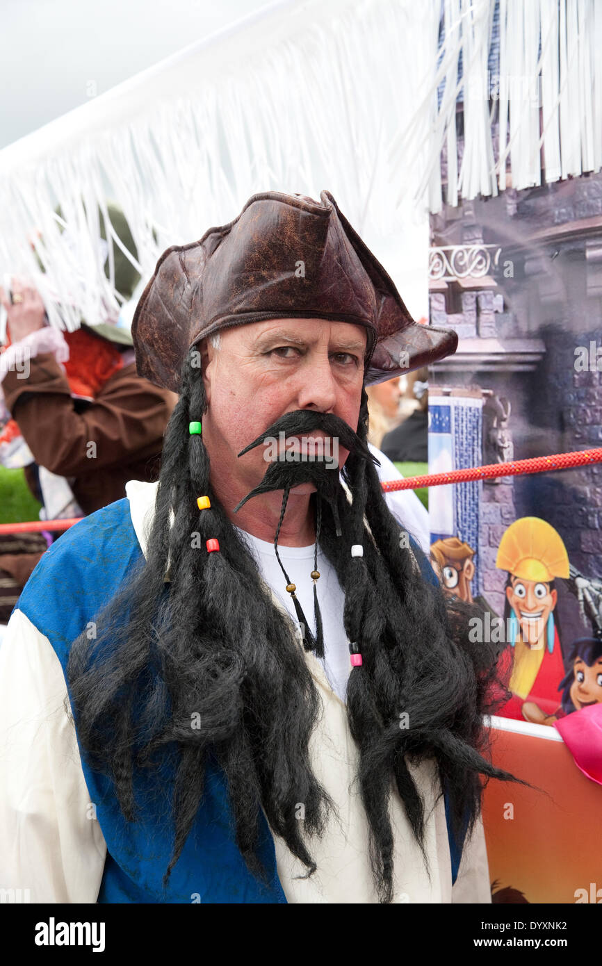 Biggin Hill, London, UK. 27th Apr, 2014. Dressed up as Captain Hook in the Positive Path walk in Biggin Hill to raise funds for The Chartwell Cancer Trust  Credit:  Keith Larby/Alamy Live News Stock Photo