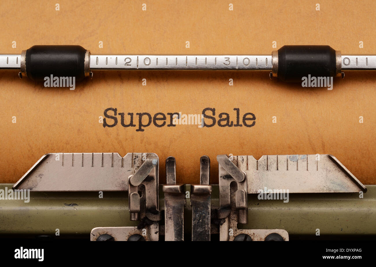 Super Sale text on typewriter Stock Photo