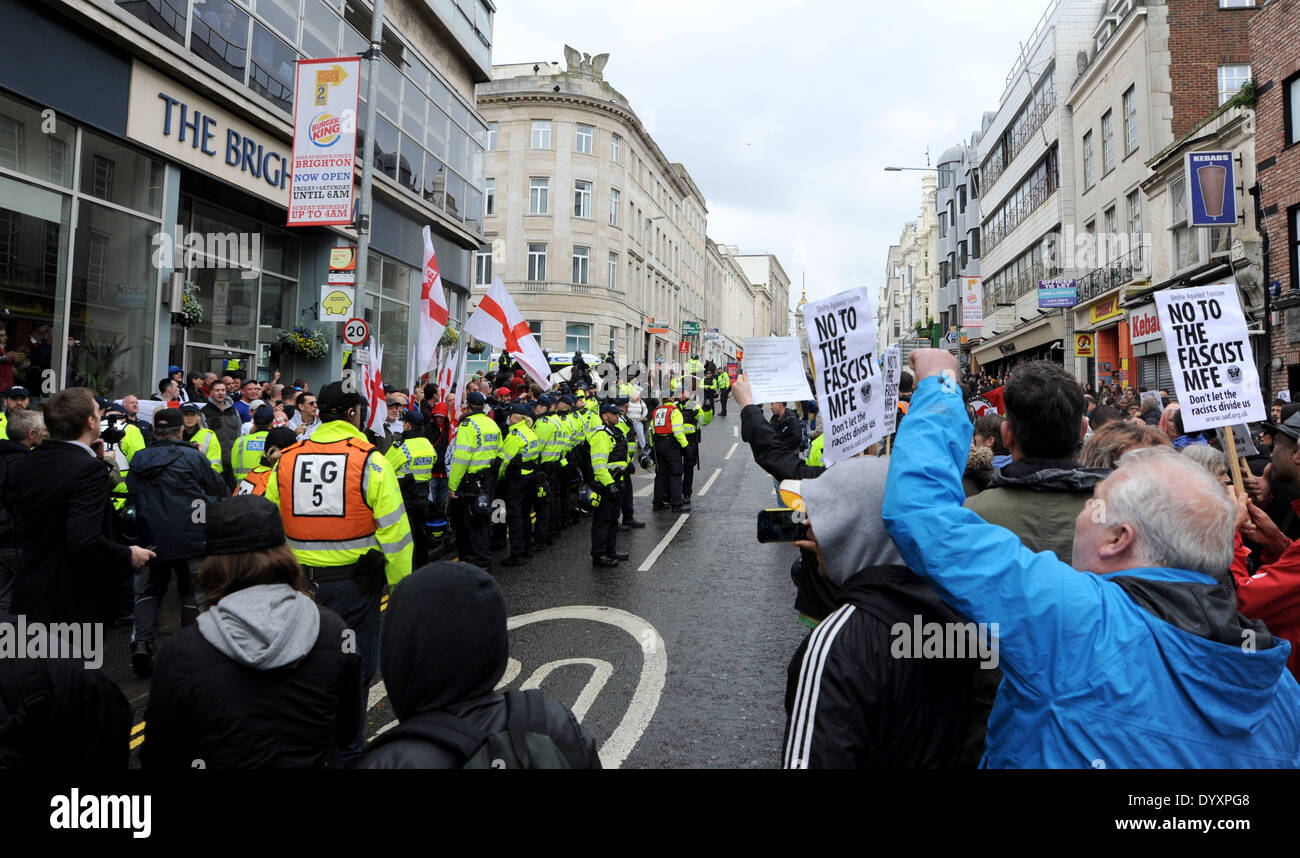 Brighton anti fascist protests hi-res stock photography and images - Alamy